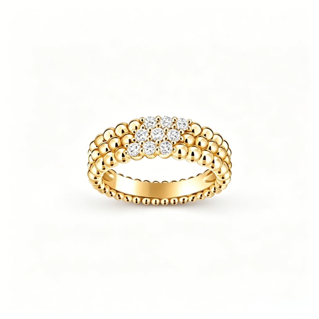 [Marins] THREE-ROW DIAMOND RING