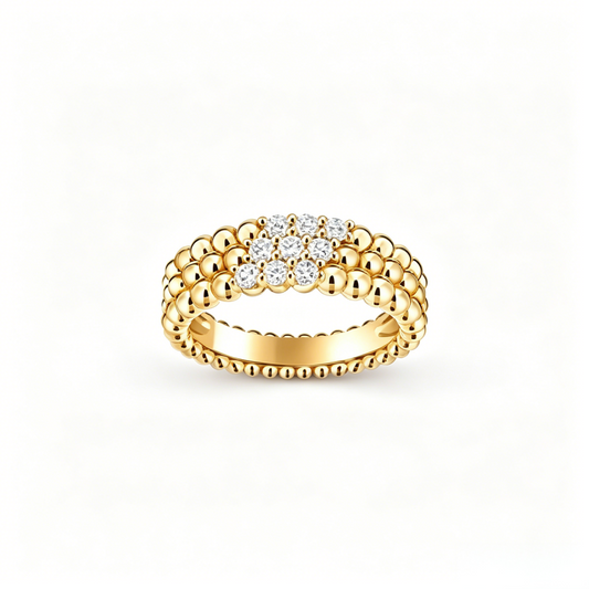[Marins] THREE-ROW DIAMOND RING