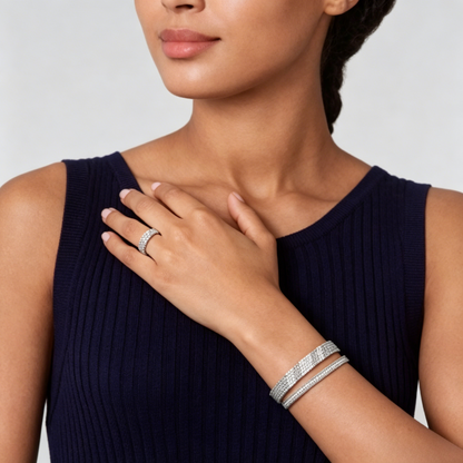 [Marins] THREE-ROW DIAMOND RING