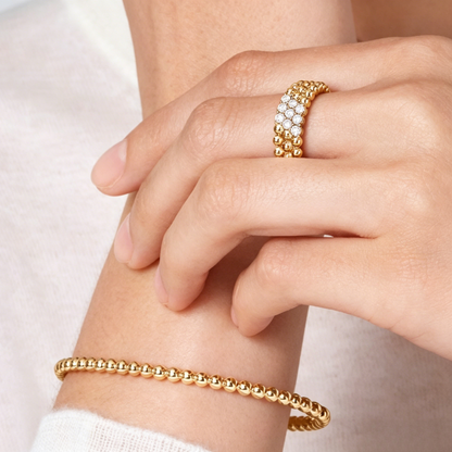 [Marins] THREE-ROW DIAMOND RING