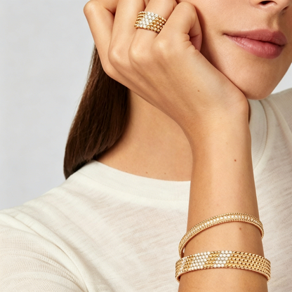 [Marins]  FIVE-ROW DIAMOND BRACELET