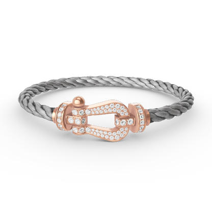 [Marins]FORCE LARGE HORSESHOE FULL DIAMOND BRACELET ROSE GOLD