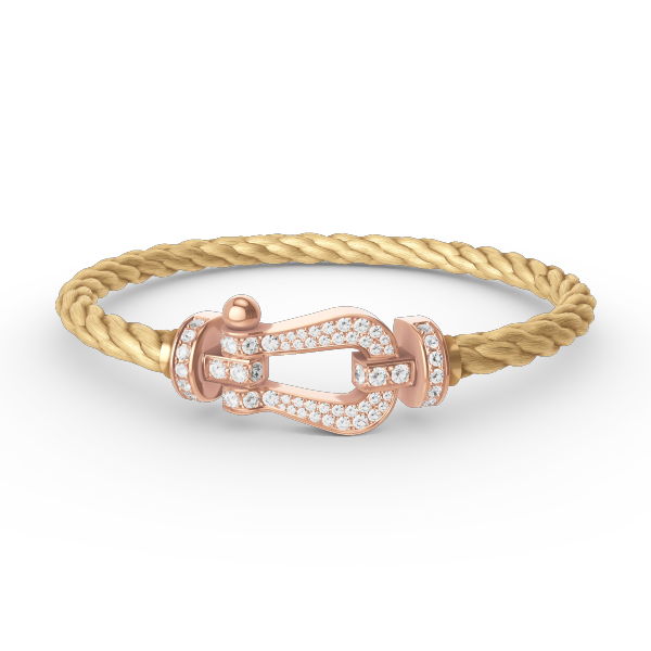 [Marins]FORCE LARGE HORSESHOE FULL DIAMOND BRACELET ROSE GOLD