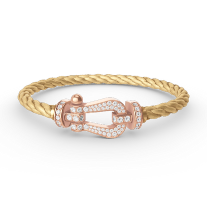 [Marins]FORCE LARGE HORSESHOE FULL DIAMOND BRACELET ROSE GOLD