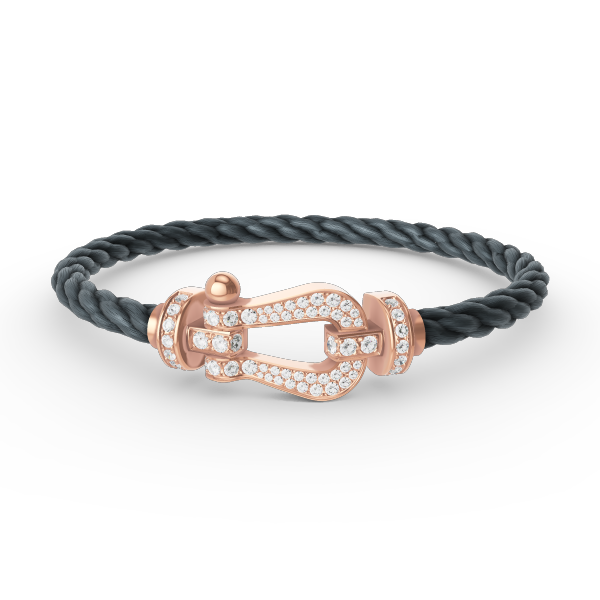 [Marins]FORCE LARGE HORSESHOE FULL DIAMOND BRACELET ROSE GOLD