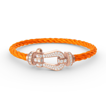 [Marins]FORCE LARGE HORSESHOE FULL DIAMOND BRACELET ROSE GOLD