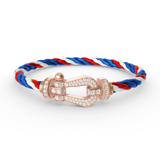 [Marins]FORCE LARGE HORSESHOE FULL DIAMOND BRACELET ROSE GOLD