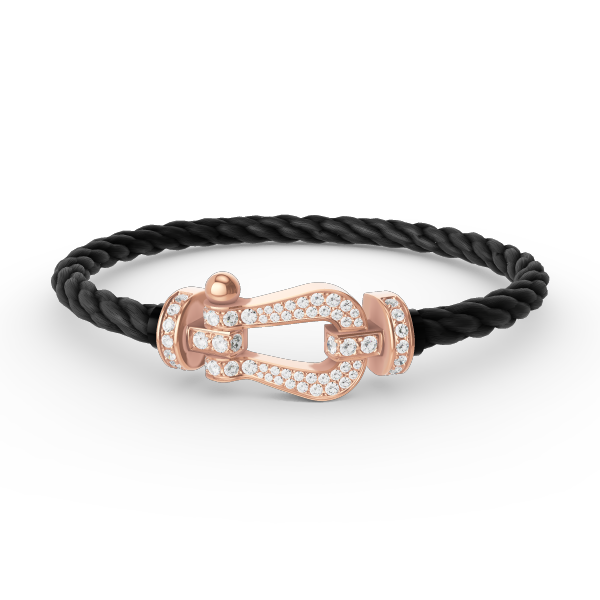 [Marins]FORCE LARGE HORSESHOE FULL DIAMOND BRACELET ROSE GOLD