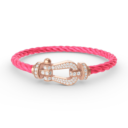 [Marins]FORCE LARGE HORSESHOE FULL DIAMOND BRACELET ROSE GOLD