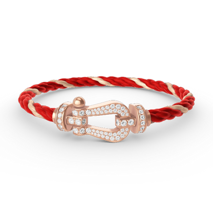 [Marins]FORCE LARGE HORSESHOE FULL DIAMOND BRACELET ROSE GOLD
