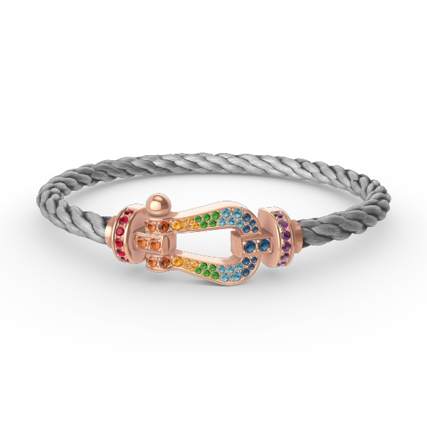 [Marins]FORCE LARGE HORSESHOE  COLORED DIAMOND BRACELET ROSE GOLD