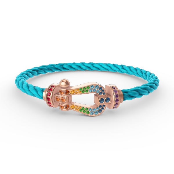 [Marins]FORCE LARGE HORSESHOE  COLORED DIAMOND BRACELET ROSE GOLD