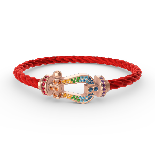 [Marins]FORCE LARGE HORSESHOE  COLORED DIAMOND BRACELET ROSE GOLD