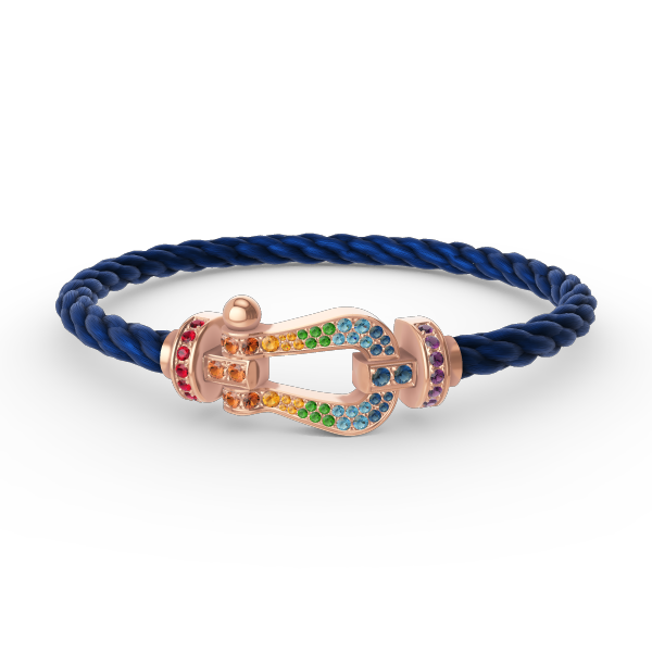 [Marins]FORCE LARGE HORSESHOE  COLORED DIAMOND BRACELET ROSE GOLD