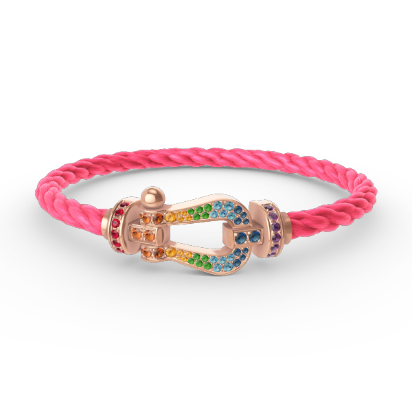 [Marins]FORCE LARGE HORSESHOE  COLORED DIAMOND BRACELET ROSE GOLD