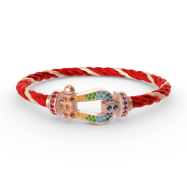 [Marins]FORCE LARGE HORSESHOE  COLORED DIAMOND BRACELET ROSE GOLD