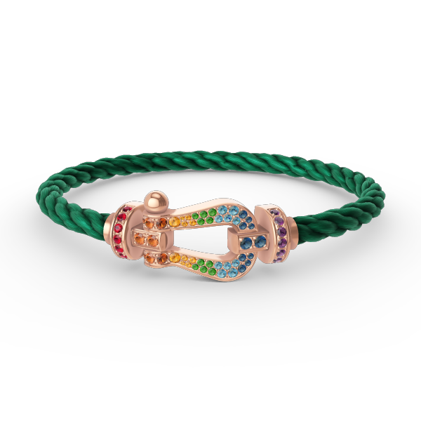 [Marins]FORCE LARGE HORSESHOE  COLORED DIAMOND BRACELET ROSE GOLD
