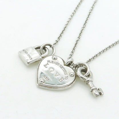 [Marins]LOVE HEART TAG KEY NECKLACE