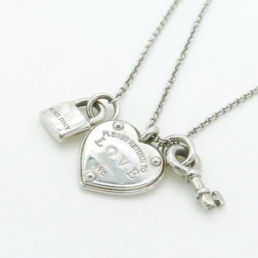 [Marins]LOVE HEART TAG KEY NECKLACE