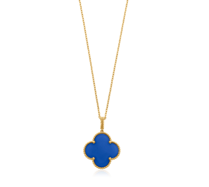 [Marins]CLOVER 25MM NECKLACE TURQUOISE ROSE GOLD