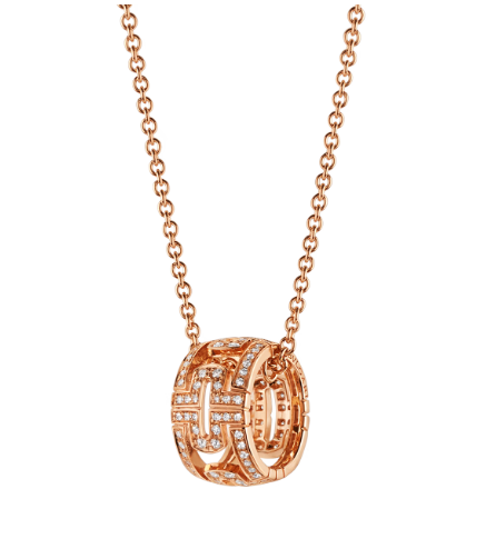 [Marins]PARENTESI NECKLACE PINK GOLD DIAMOND