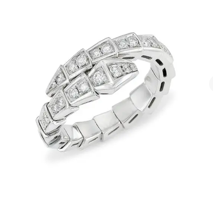 [Marins]SERPENTI RING SILVER DIAMOND PAVED 4MM