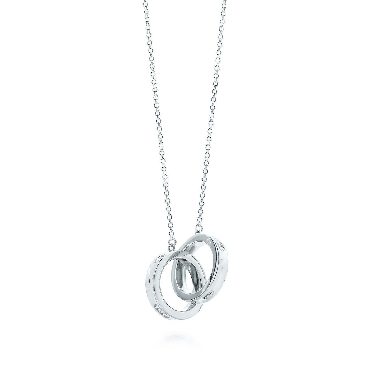 [Marins]INTERLOCKING CIRCLES PENDANT SILVER SMALL NECKLACE