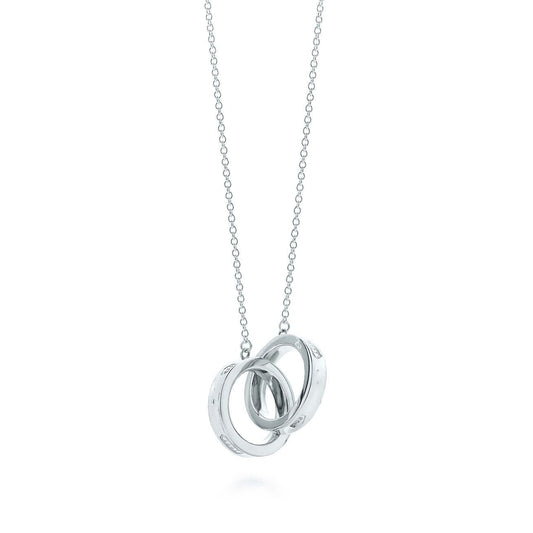 [Marins]INTERLOCKING CIRCLES PENDANT SILVER SMALL NECKLACE