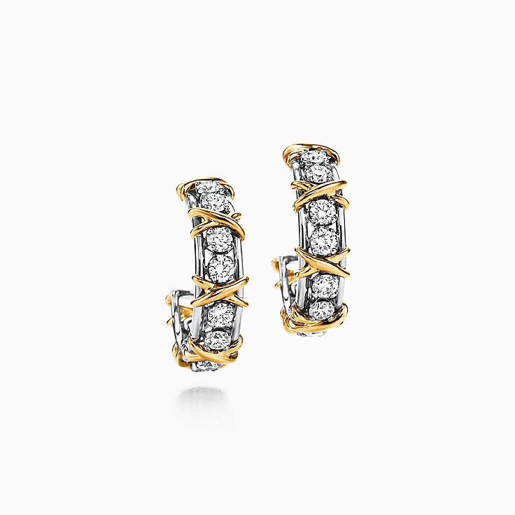 [Marins]SCHLUMBERGER GOLD DIAMOND EARRINGS