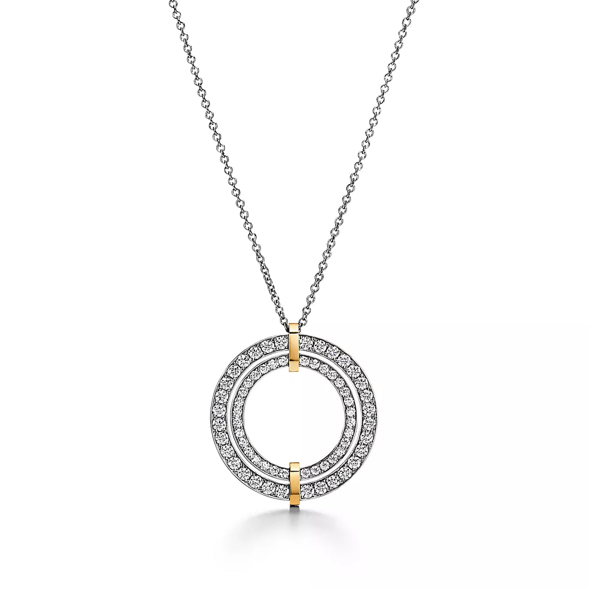 [Marins]EDGE DIAMOND GOLD SILVER NECKLACE