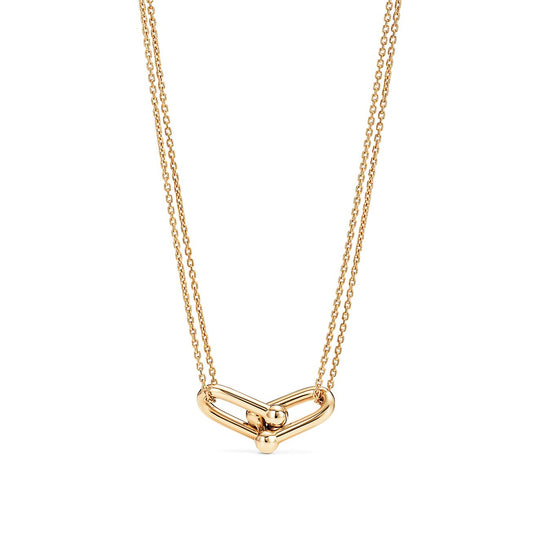[Marins]HARDWEAR GOLD DOUBLE LINK NECKLACE