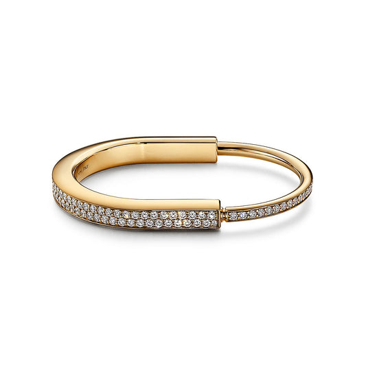 [Marins]LOCK BRACELET DIAMOND PAVED