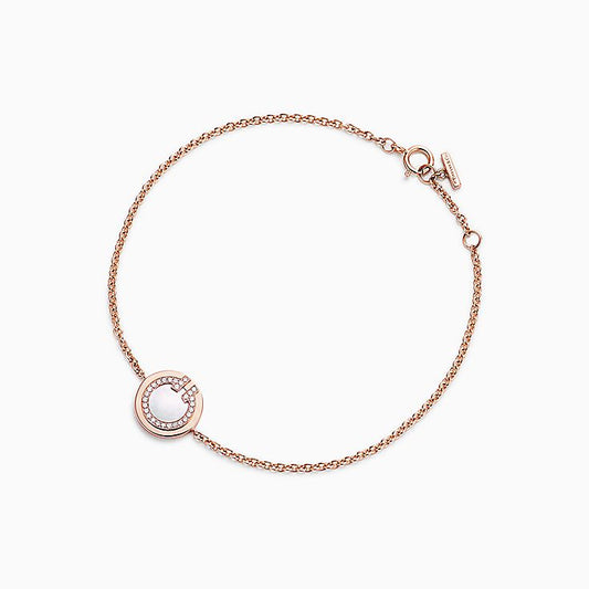 [Marins]DIAMOND CIRCLE PINK GOLD BRACELET