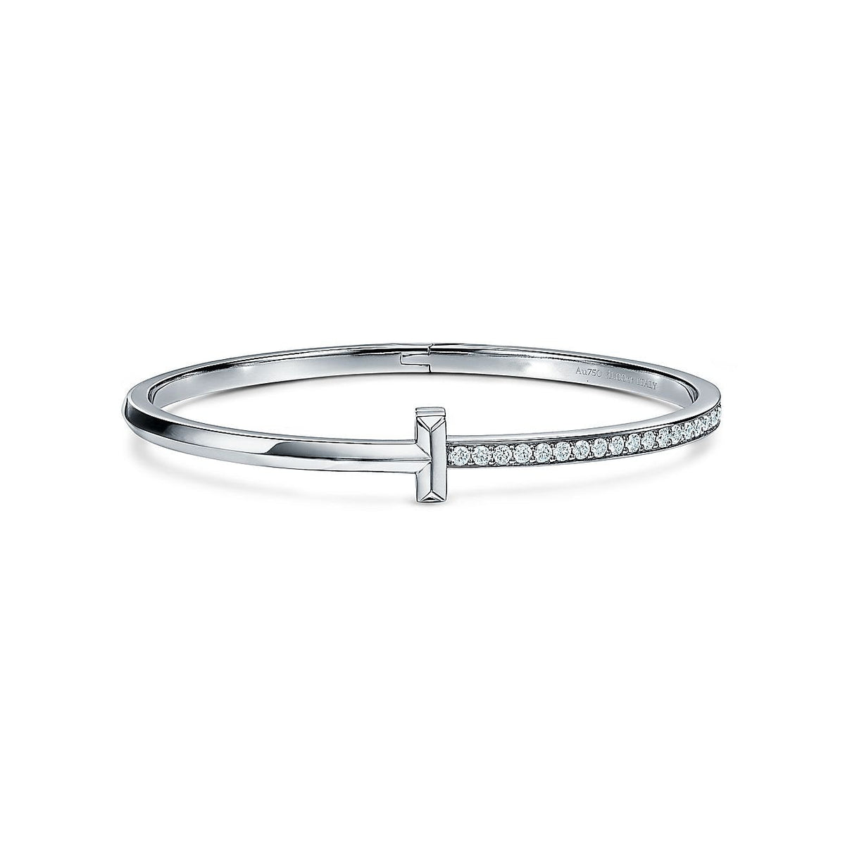 [Marins]NARROW T1 HINGED BANGLE DIAMOND SILVER