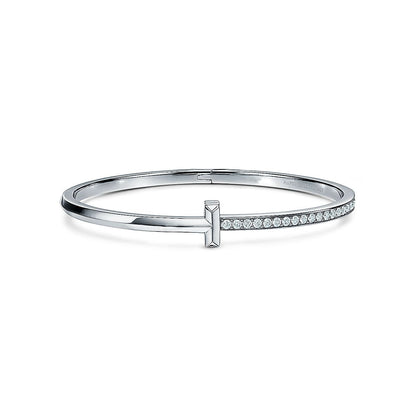 [Marins]NARROW T1 HINGED BANGLE DIAMOND SILVER