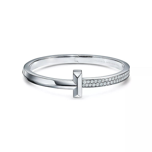 [Marins]WIDE DIAMONDS HINGED BANGLE