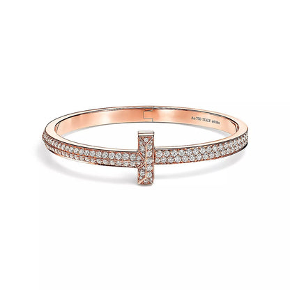[Marins]T1 WIDE HINGED BANGLE DIAMOND PAVED BRACELET