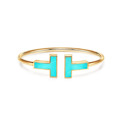 [Marins]T WIDE TURQUOISE OPEN BRACELET
