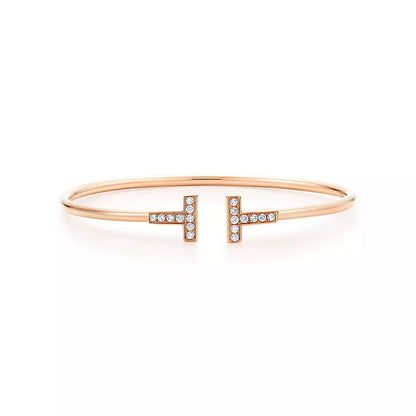 [Marins]T BRACELET PINK GOLD 1.8MM DIAMOND