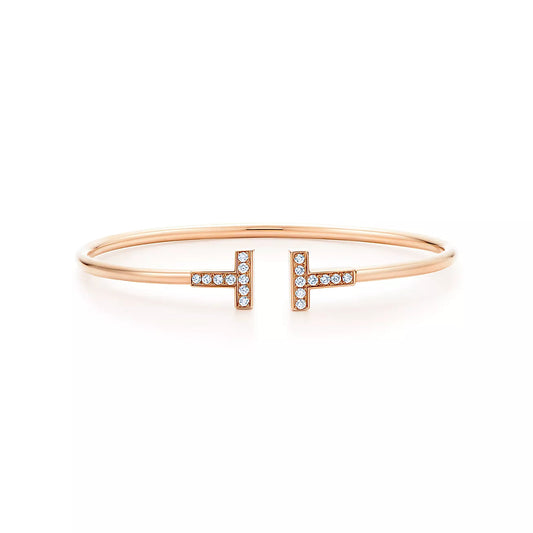 [Marins]T BRACELET PINK GOLD 1.8MM DIAMOND