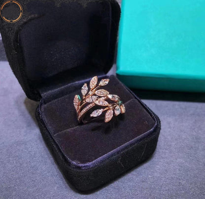 [Marins]VICTORIA DIAMOND VINE BYPASS RING PINK GOLD