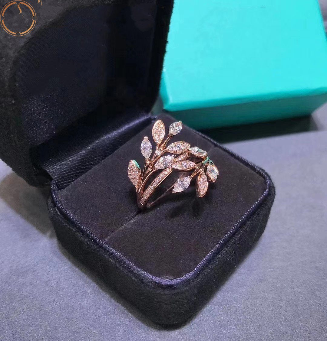 [Marins]VICTORIA DIAMOND VINE BYPASS RING PINK GOLD