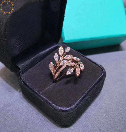 [Marins]VICTORIA DIAMOND VINE BYPASS RING PINK GOLD