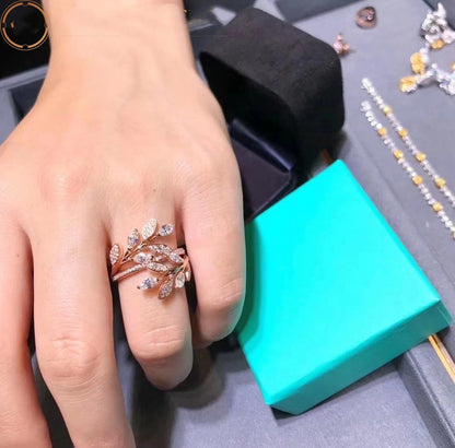 [Marins]VICTORIA DIAMOND VINE BYPASS RING PINK GOLD