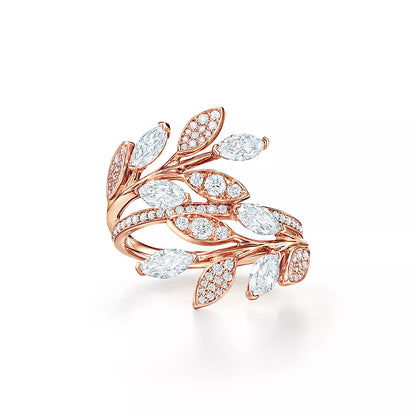 [Marins]VICTORIA DIAMOND VINE BYPASS RING PINK GOLD
