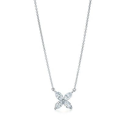 [Marins]PLATINUM AND DIAMOND VICTORIA PENDANT NECKLACE