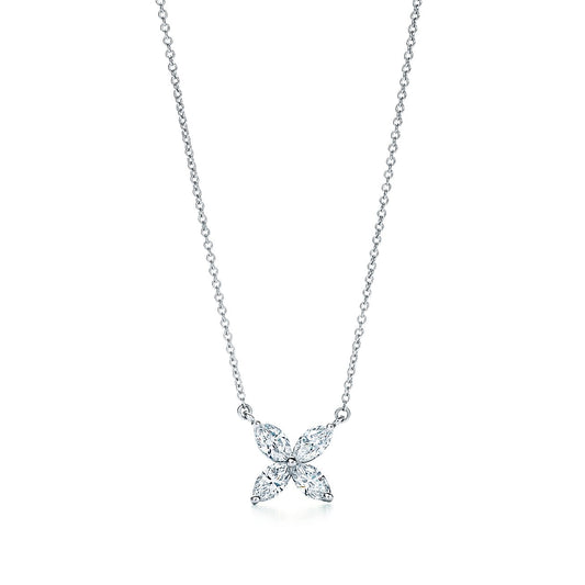 [Marins]PLATINUM AND DIAMOND VICTORIA PENDANT NECKLACE