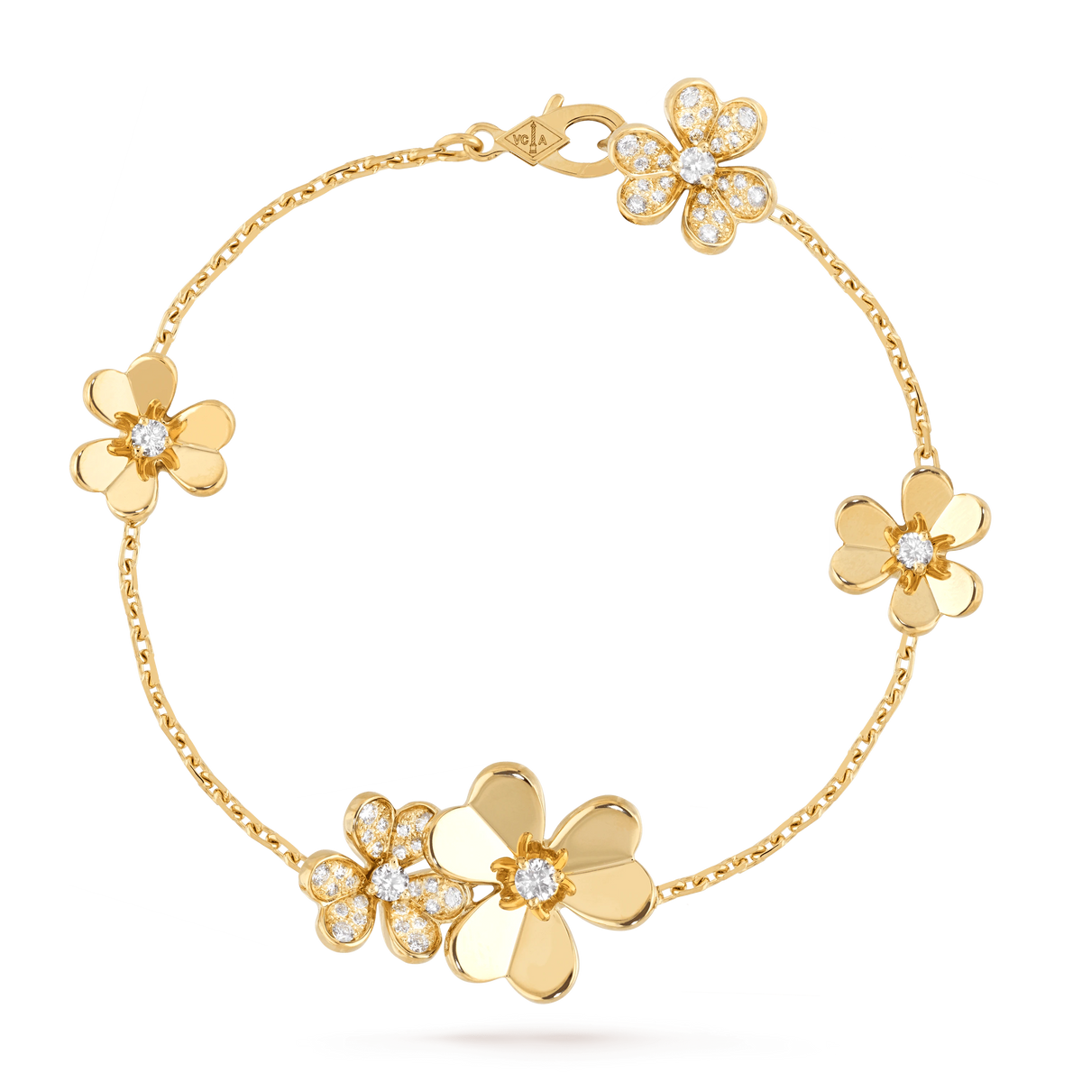 [Marins]FRIVOLE GOLD 5 FLOWERS BRACELET