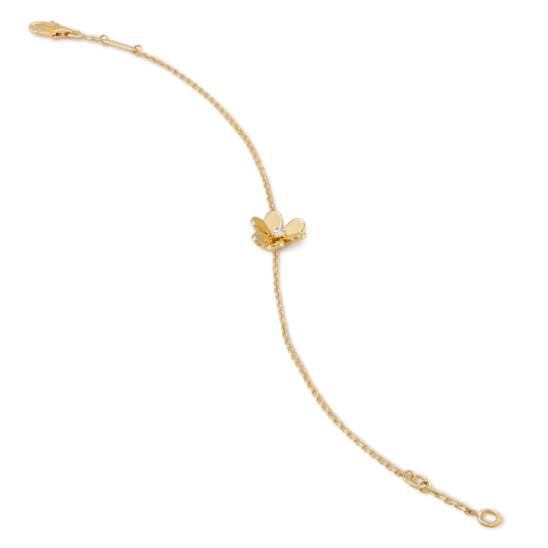 [Marins]FRIVOLE GOLD FLOWER PINK MALACHITE BRACELET