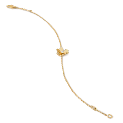 [Marins]FRIVOLE GOLD FLOWER PINK MALACHITE BRACELET